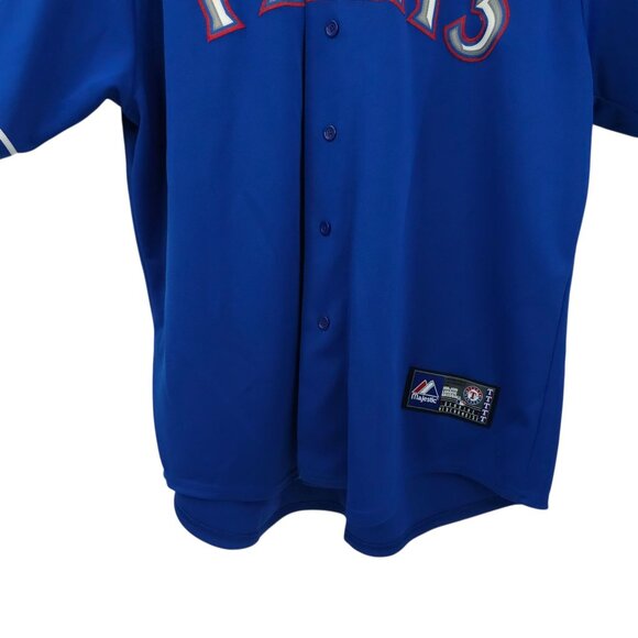 Majestic Texas Rangers 2010 MLB World Series Jersey Size XL #5 Ian Kinsler - Picture 10 of 16